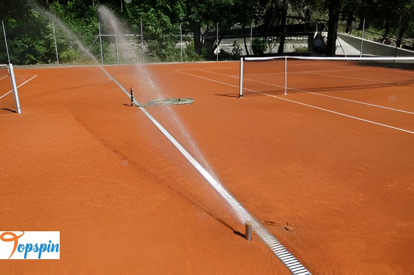 2. سیستم آبیاری زمین تنیس خاک رس