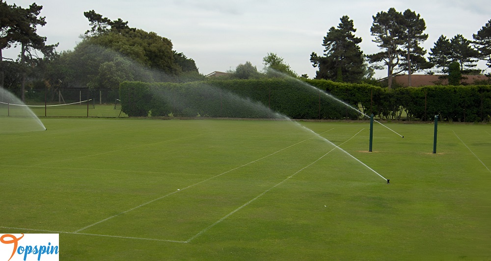 سیستم آبیاری زمین تنیس چمن طبیعی